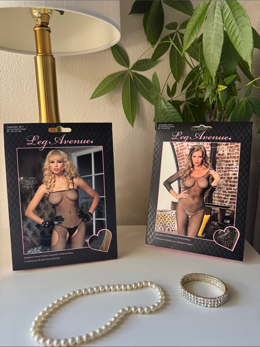 Leg Avenue Black Fishnet bodysuits bundle of two. NWT